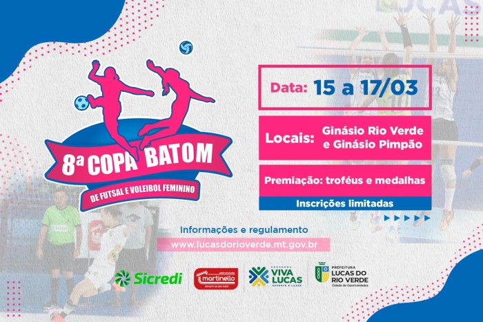 Copa Batom abre inscrições para oitava edição em Lucas do Rio Verde