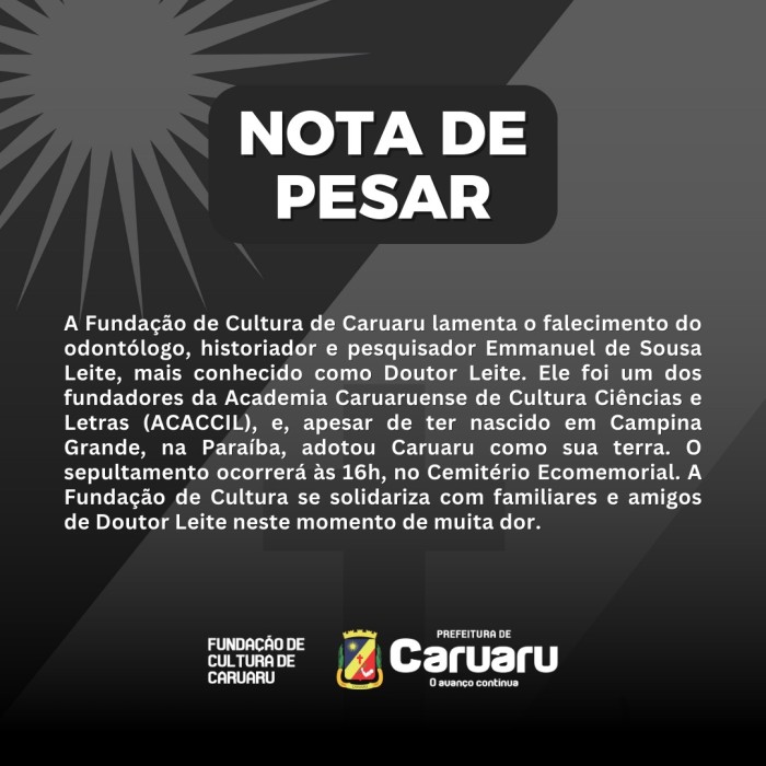 Foto: Reprodução/Prefeitura de Caruaru - PE