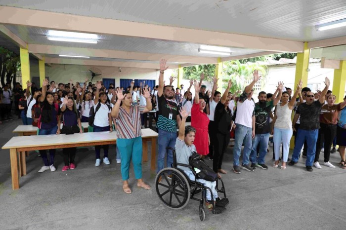 Alunos da escola estadual Gilberto Mestrinho participam de projeto inédito da Unicef
