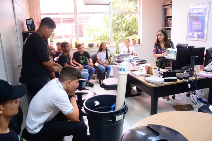 Equipe idealizadora do “Filtruvial” visita Funasa e conhece projetos desenvolvidos pela fundação