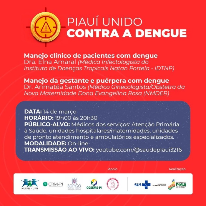 Sesapi realiza treinamento para médicos sobre o manejo de pacientes com dengue nesta quinta (14)