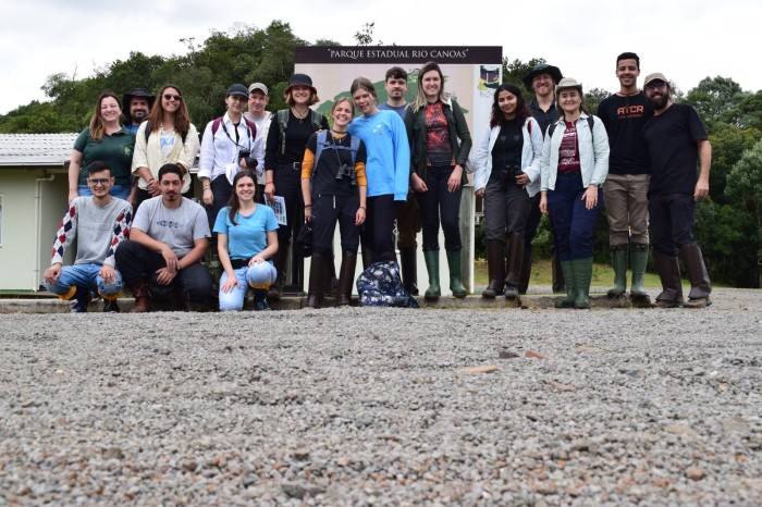 Estudantes de Portugal participam de curso sediado em Parque Estadual administrado pelo IMA em Campos Novos