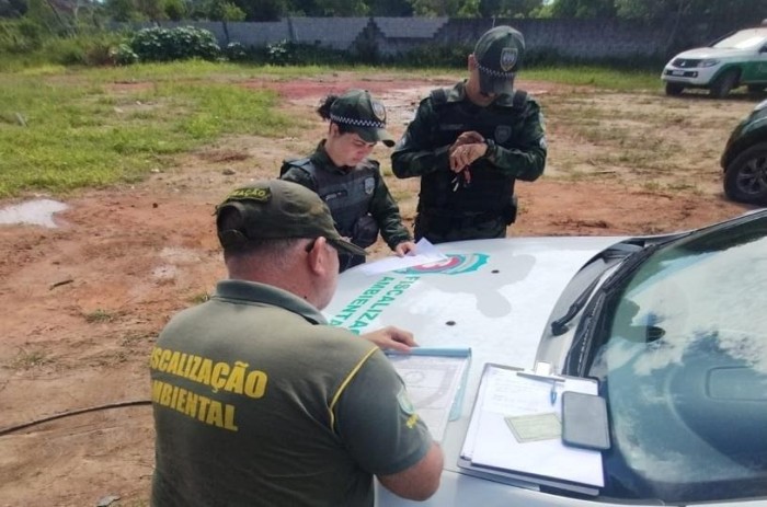 Polícia Ambiental flagra construção irregular em área de proteção ambiental na Serra