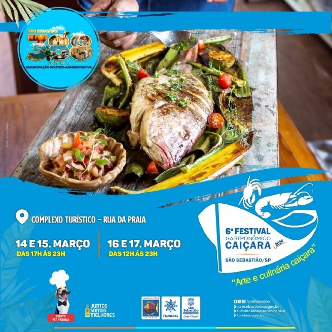 Festival Gastronômico Caiçara de São Sebastião inicia nesta quinta-feira com extensa programação