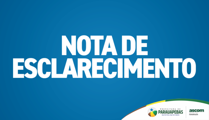 Foto: Reprodução/Prefeitura de Parauapebas - PA