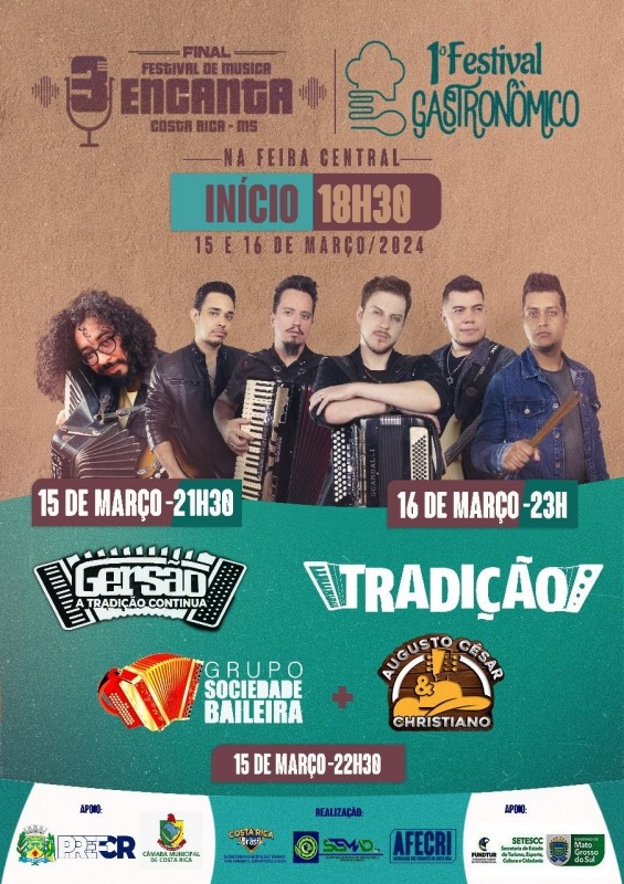 Costa Rica tem Festival de música e gastronômico nesta sexta e sábado na Feira...