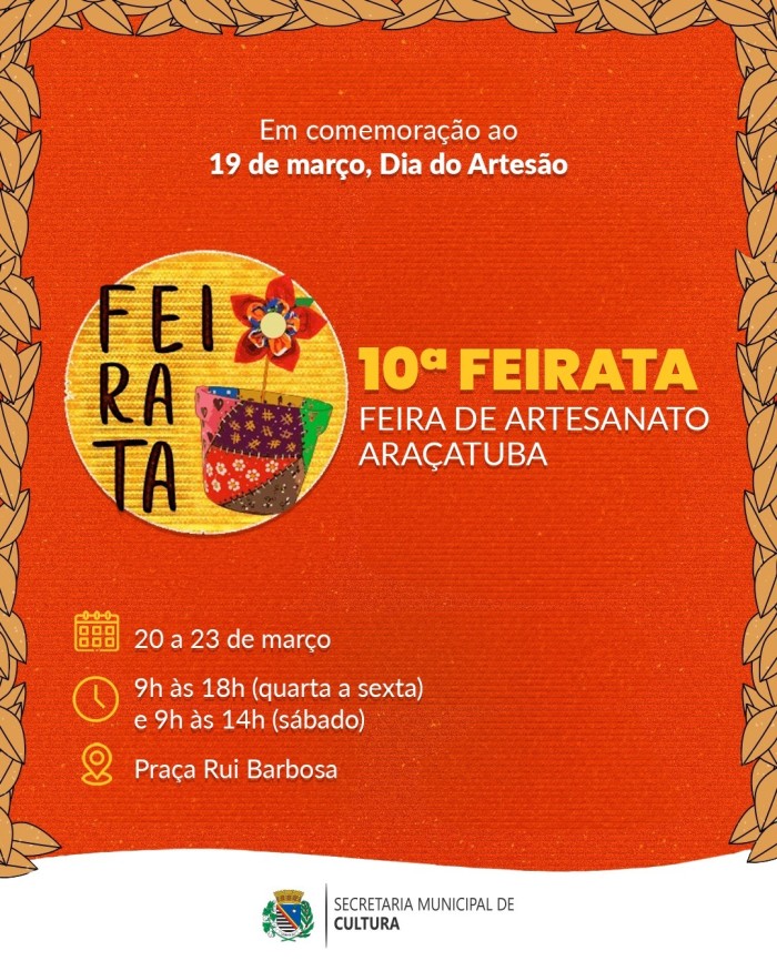 Feirata em Araçatuba celebra o Dia do Artesão