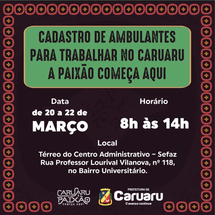 Foto: Reprodução/Prefeitura de Caruaru - PE