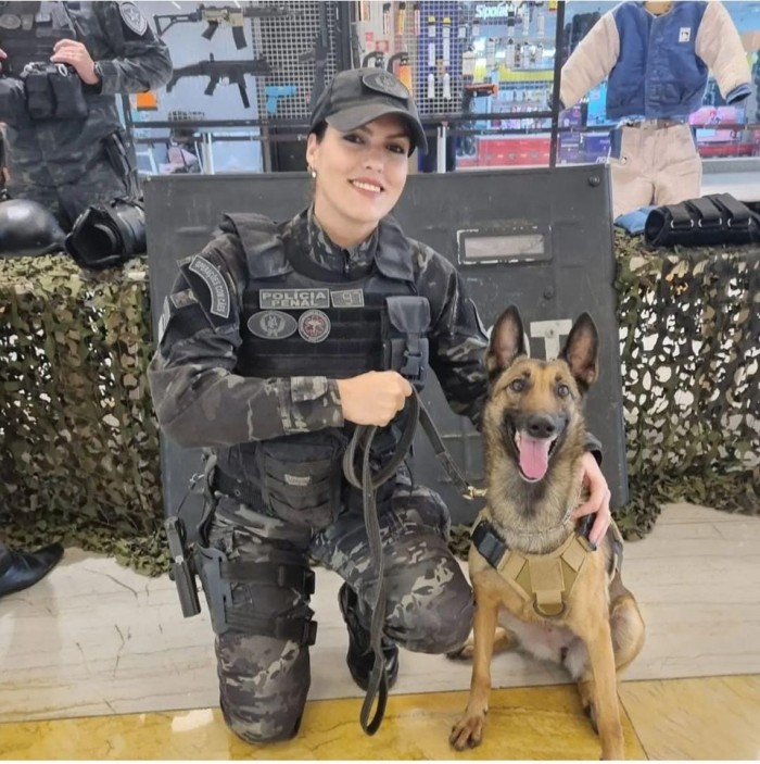 Cadela farejadora da Polícia Penal é usada para detectar dispositivos eletrônicos