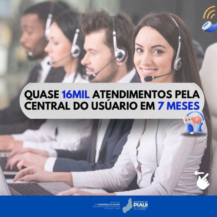 Central do Usuário do Iaspi realiza quase 16 mil atendimentos em 7 meses 