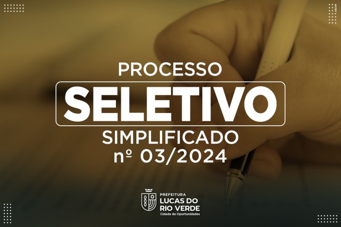 Inscrições do Seletivo da Saúde, Educação e Administrativo terminam terça-feira (26)