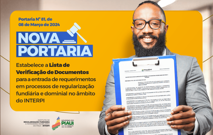 Interpi facilita processos de regularização fundiária com nova portaria