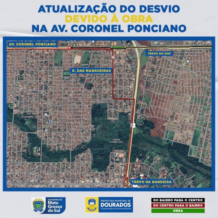 Obras exigem interdição da avenida Coronel Ponciano a partir desta terça (26)