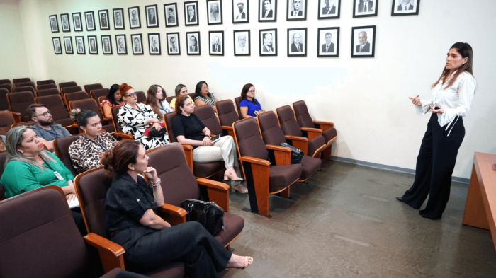 Promotora capacita equipes técnicas da Secretaria da Mulher
