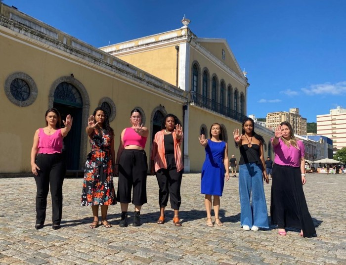 Ação no centro de Florianópolis encerra a programação do Mês da Mulher da SAS