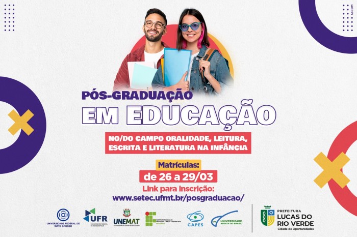 UAB/UFMT: matrículas abertas para aprovados no curso de Especialização em Educação