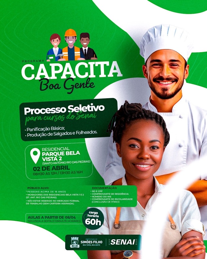 Foto: Reprodução/Prefeitura de Simões Filho - BA