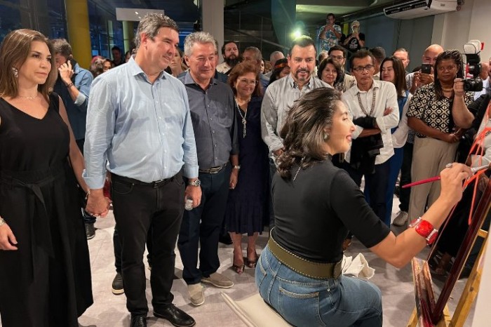 Hashioka representa ALEMS na reabertura do Centro Cultural José Octávio Guizzo