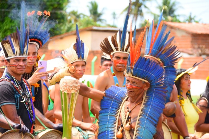 Cerimônia na Aldeia Três Rios, em Marcação, marca a abertura dos Jogos Indígenas da Paraíba 2024