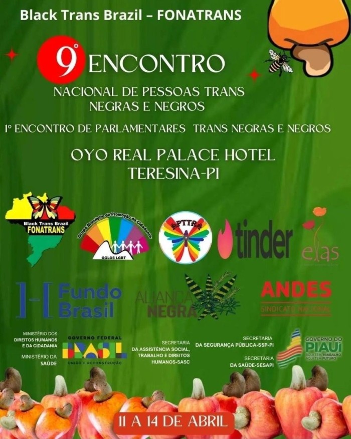 Teresina sedia 1º Encontro de Parlamentares Trans Negras e Negros, de 11 a 14 de abril