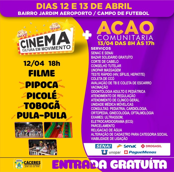 Crédito:Divulgação/Prefeitura de Cáceres - 