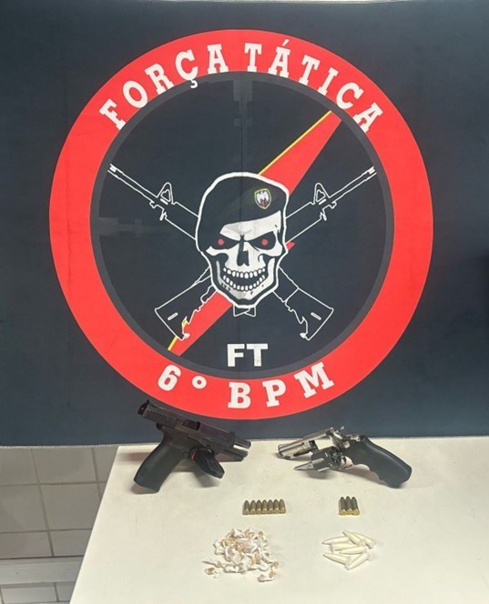 6° BPM realiza prisão e apreende drogas e armas na Serra