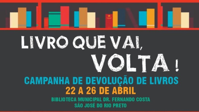Bibliotecas municipais terão campanha de devolução de livros