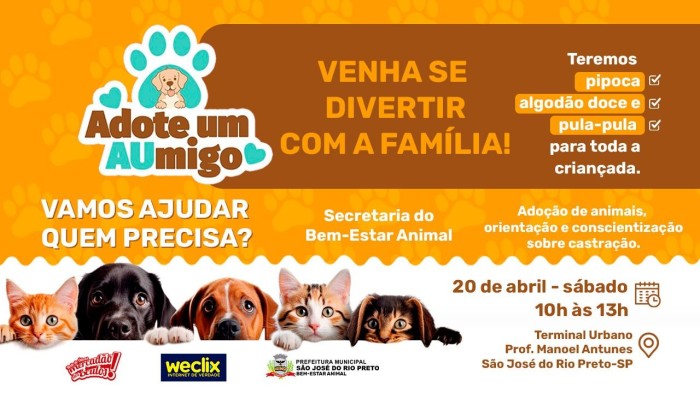 Bem-estar Animal promove campanha de adoção no terminal urbano