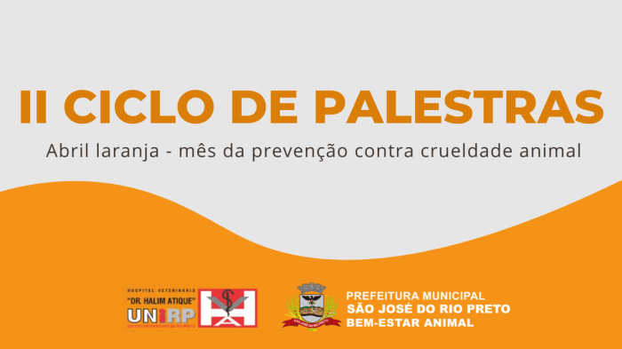 Bem-estar Animal participa de II Ciclo de Palestras