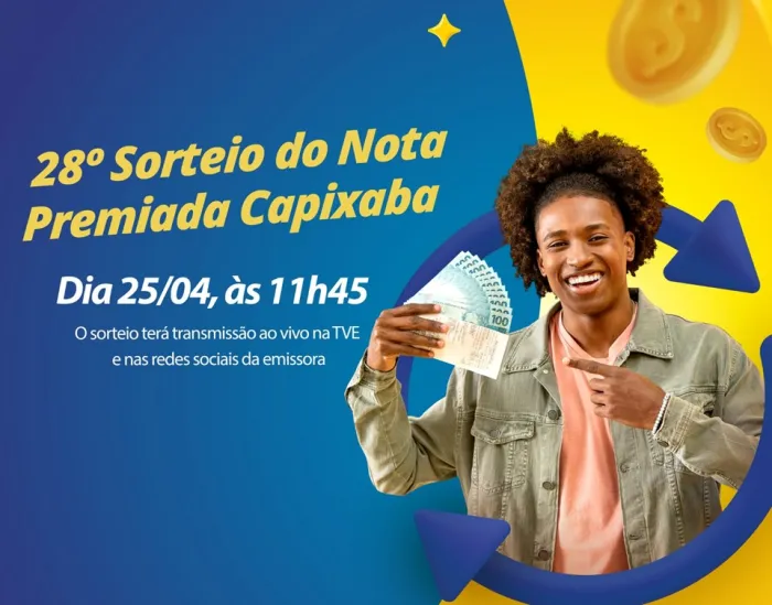 Nota Premiada Capixaba vai distribuir R$ 97,5 mil no sorteio desta quinta-feira (25)
