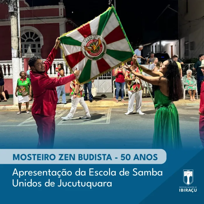 DESFILE DA ESCOLA DE SAMBA UNIDOS DE JUCUTUQUARA ABRE COMEMORAÇÕES DO CINQUENTENÁRIO DO MOSTEIRO ZEN BUDISTA