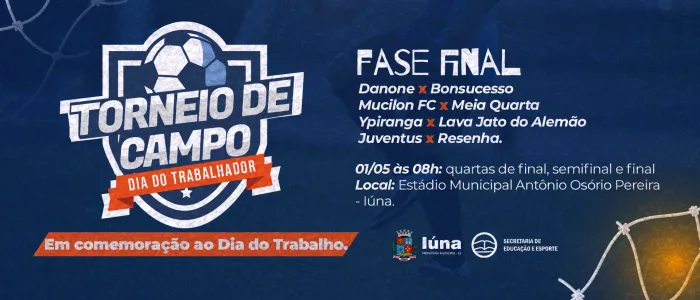 Fases finais do Torneio do Trabalhador de Iúna acontecem nesta quarta-feira (01)