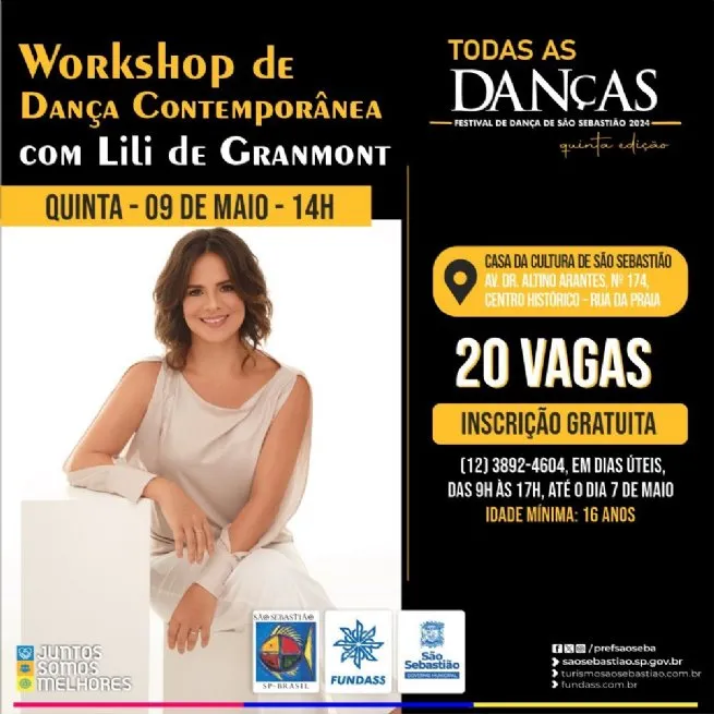 Fundass abre inscrições para workshops de dança ministrados por renomados artistas