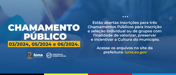 Prefeitura de Iúna está com três Chamamentos Públicos na área de Cultura