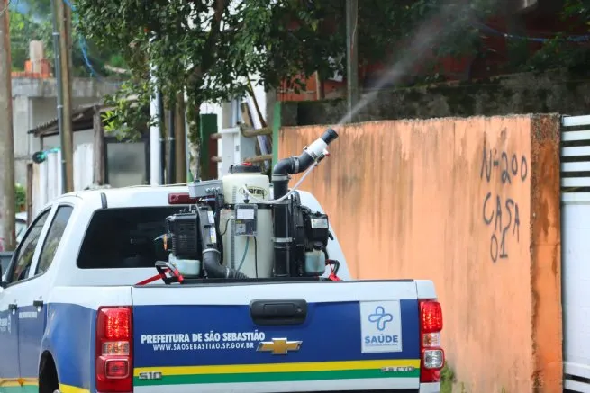 Prefeitura de São Sebastião reforça ações do nebulizador veicular em todo município