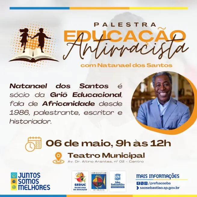 Educação de São Sebastião promove palestra sobre Educação Antirracista para gestores de escolas