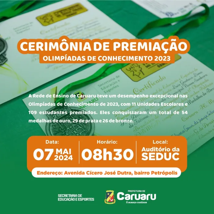 Foto: Reprodução/Prefeitura de Caruaru - PE