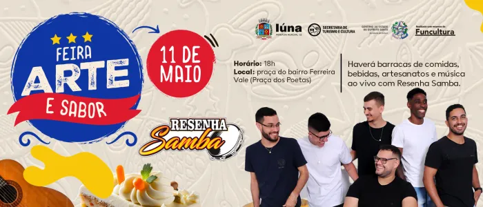 Feira Arte e Sabor acontece no próximo dia 11