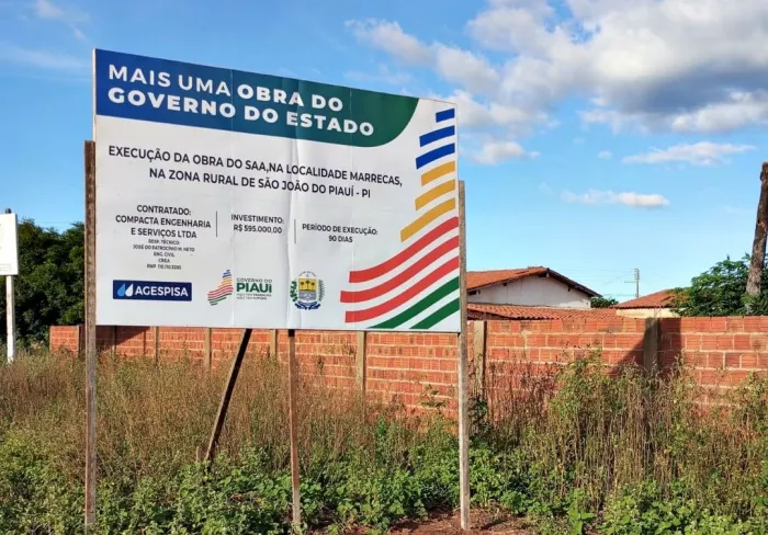 Agespisa implanta sistema de abastecimento de água na localidade Marrecas, em São João do Piauí