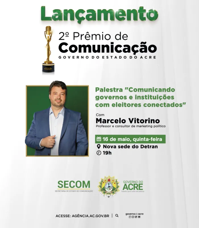 Governo realiza lançamento do 2° Prêmio de Comunicação do Estado