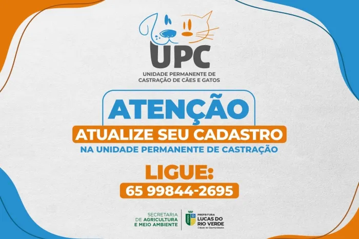 Cadastros na UPC devem ser atualizados até o final do mês de maio