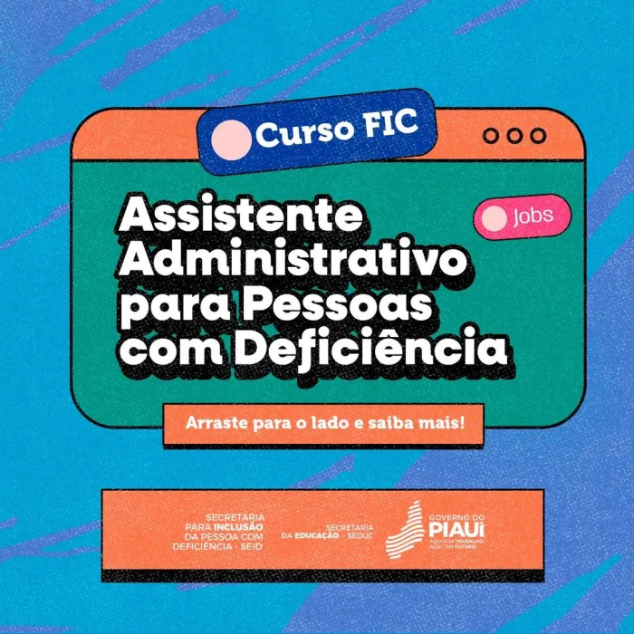 Abertas inscrições para curso de Assistente Administrativo para Pessoas com Deficiência