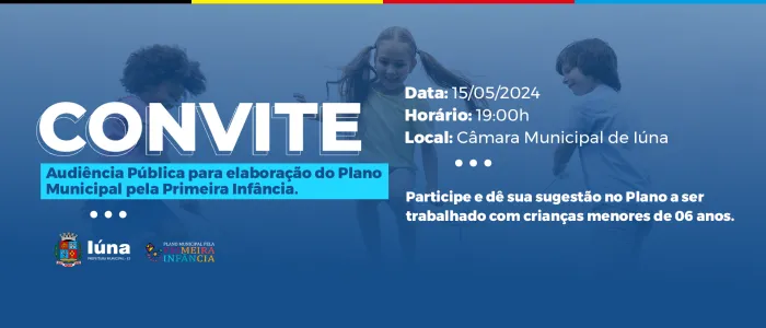 Audiência Pública do Plano Municipal pela Primeira Infância acontece no dia 15