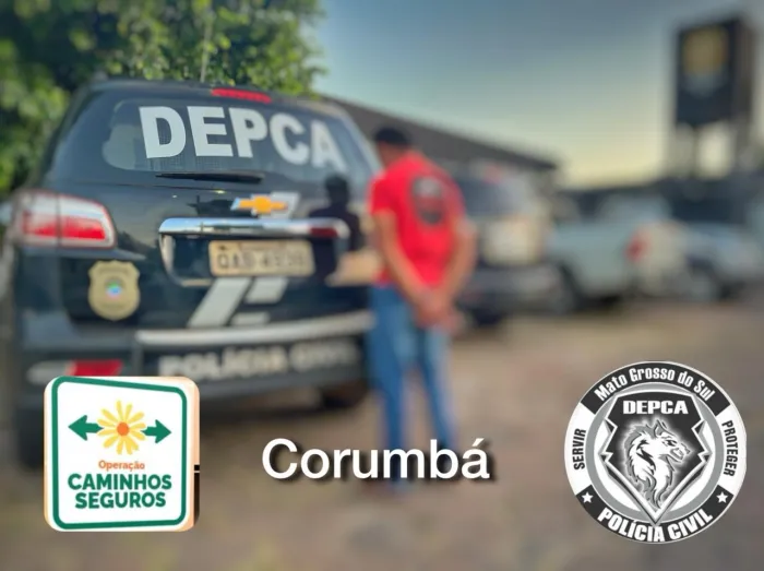 Polícia Civil cumpre mandado de prisão por estupro de vulnerável, durante Operação “Caminhos Seguros – 2024” em Corumbá