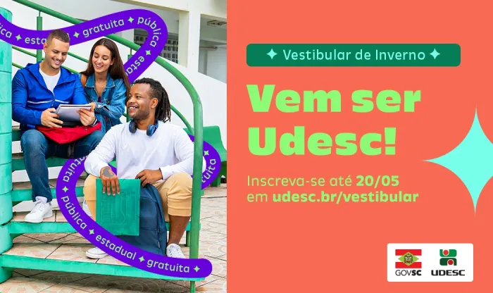 Inscrições para o Vestibular de Inverno da Udesc podem ser realizadas até 20 de maio