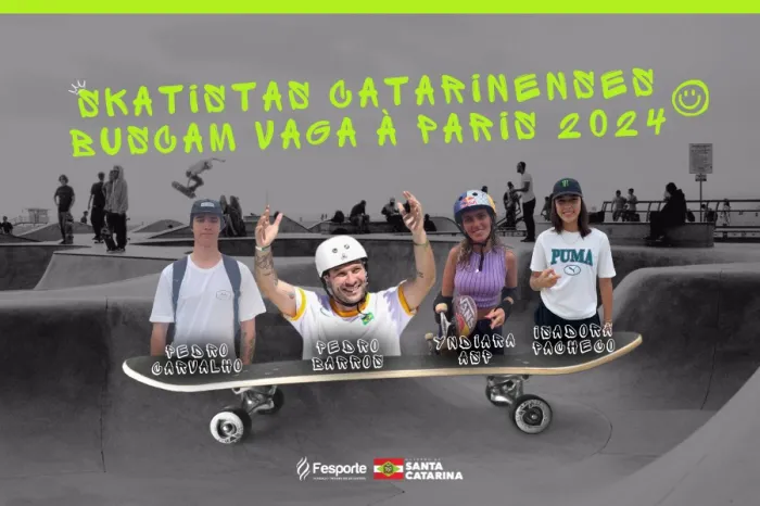 Skatistas catarinenses buscam vaga às Olimpíadas de Paris 2024