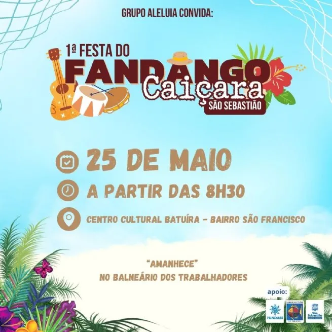 Cultura local é celebrada na 1ª Festa do Fandango Caiçara de São Sebastião