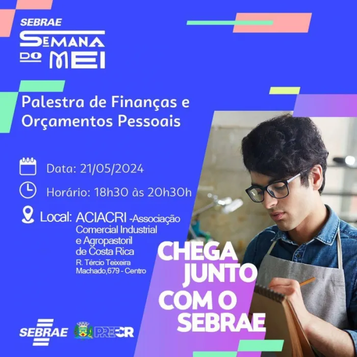 Semana do MEI terá palestra sobre Finanças e Orçamentos Pessoais nesta...