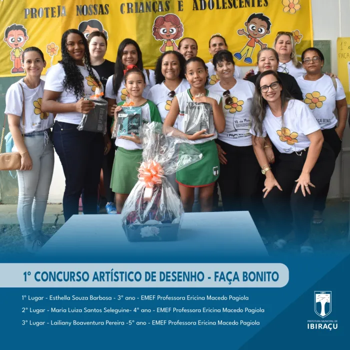 VENCEDORES DO 1º CONCURSO ARTÍSTICO DE DESENHO - FAÇA BONITO