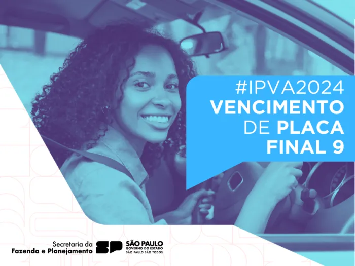 Vence nesta quinta (23) a última parcela do IPVA 2024 dos veículos com placa final 9